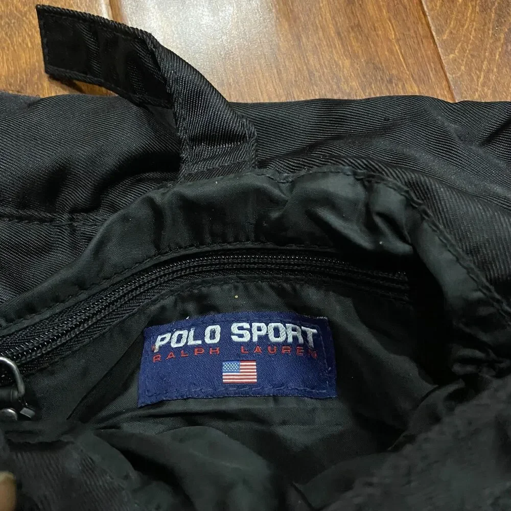 Polo Sport Ralph Lauren Vintage Crossbody Messenger Bag Black Unisex One Size